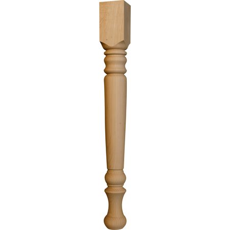 OSBORNE WOOD PRODUCTS 29 x 3 Farm Dining Table Leg in Alder 1020A